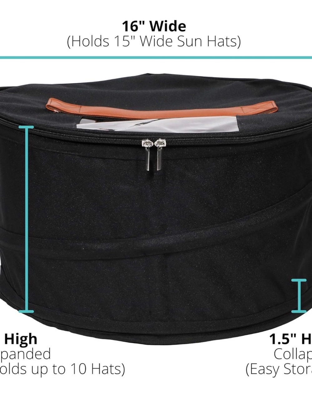 Canvas black hat box - Picture 4 of 8